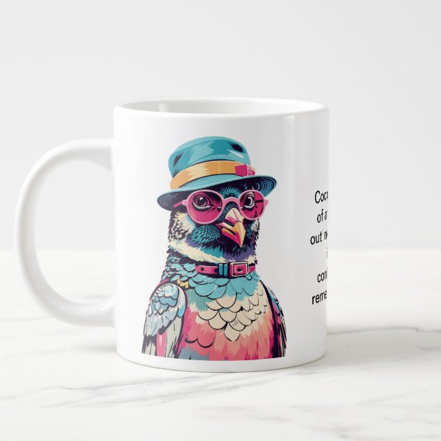 Caneca De Café Grande Engraçado Conselhos De Um Pombo (Esquerda)