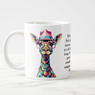 Caneca De Café Grande Engraçado Conselhos De Uma Girafa