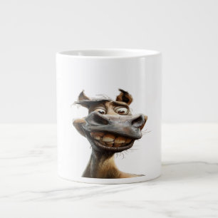 Caneca De Café Grande Engraçado design de arte burro