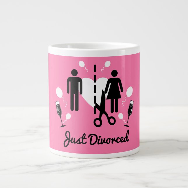 Caneca De Café Grande Engraçado Divorce Simpatia Ofertas (Frente)