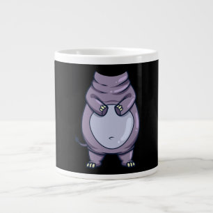 Caneca De Café Grande Engraçado Hippo Corpo Sem Cabeça Halloween Fanta