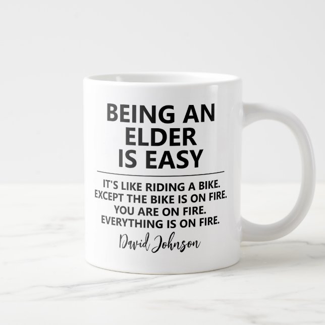 Caneca De Café Grande Engraçado JW Elder Gift Idea Pioneer Apreciação Pr (Direita)