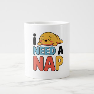 Caneca De Café Grande Engraçado Precisa Dormir Fofo Cartoon Sonolento