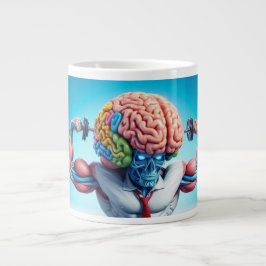 Caneca De Café Grande Engraçado Seu Cérebro É Como um Músculo