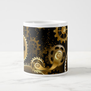 Caneca De Café Grande Engrenagens de latão Steampunk perfeitas