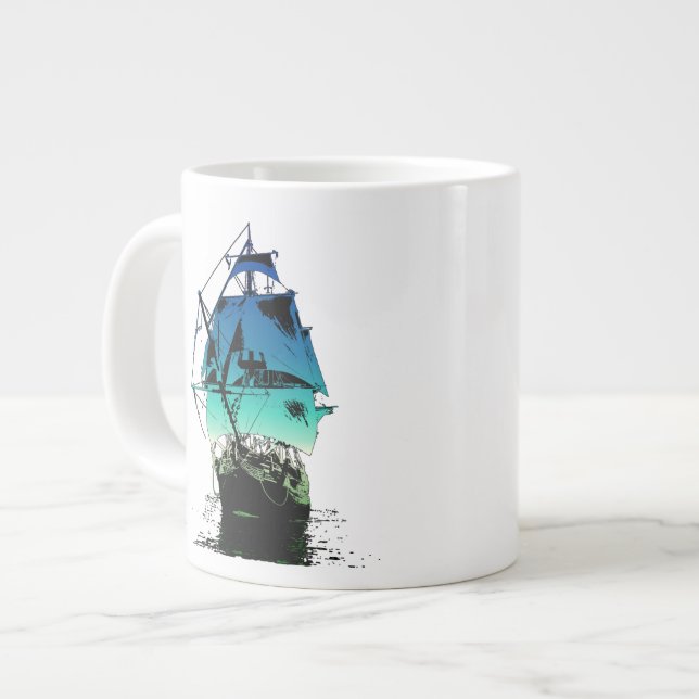 Caneca De Café Grande Entrega clássica (Frente Esquerda)