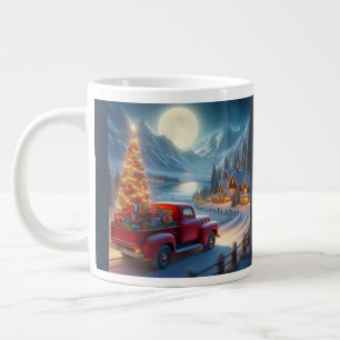 Caneca De Café Grande Entrega da Véspera de Natal Mágica