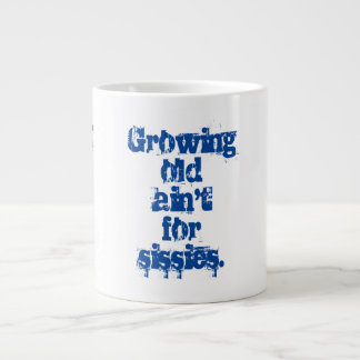 Caneca De Café Grande Envelhecer Não é para Fracos Letras Azuis