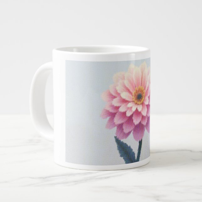 Caneca De Café Grande Ephemeral Petal Sketch (Frente Esquerda)