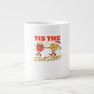 Caneca De Café Grande Época de Natal Personagens Retrô de Natal