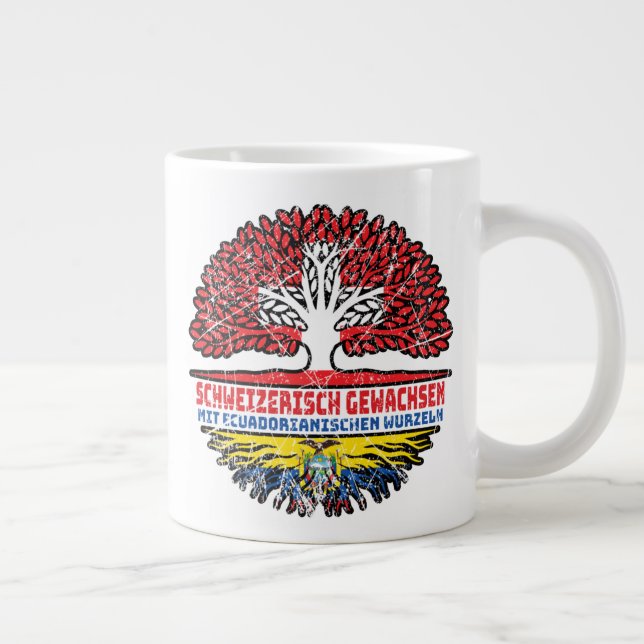 Caneca De Café Grande Equador Schweizer Schweiz Baum (Direita)
