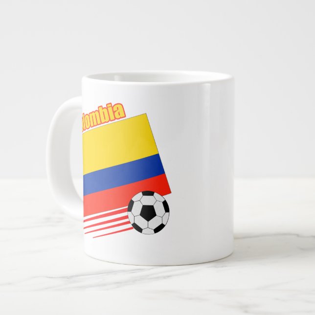 Caneca De Café Grande Equipe de futebol da Colômbia (Frente Esquerda)