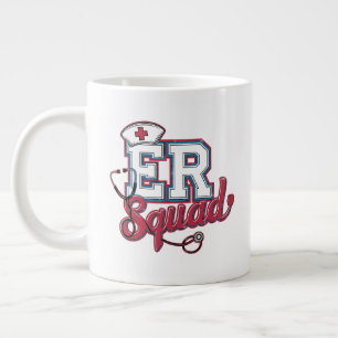 Caneca De Café Grande Equipe do PS, Sala de Emergência, Camisa de Enferm