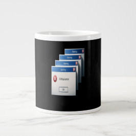 Caneca De Café Grande Erro Crítico — Gráfico de Caixas de Alerta do Retr