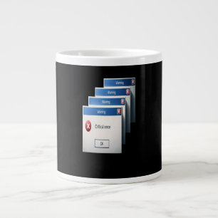 Caneca De Café Grande Erro Crítico — Gráfico de Caixas de Alerta do Retr