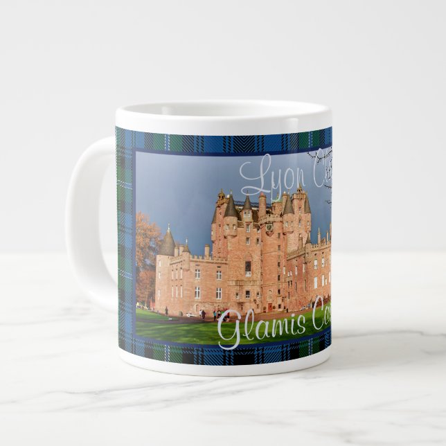 Caneca De Café Grande Escocês Lyon Clan's Glamis Castle Specialty Mug (Frente Esquerda)