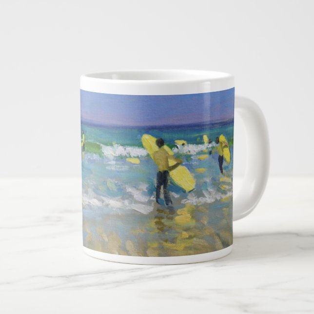 Caneca De Café Grande Escola do surf em St Ives (Frente Esquerda)