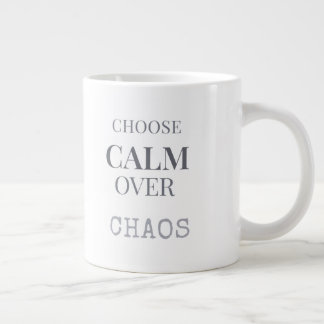 Caneca De Café Grande Escolha a Calma em vez do Caos Tipografia de Citaç