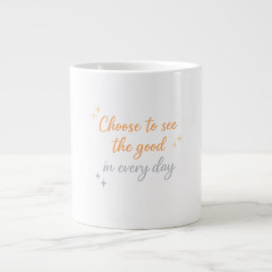 Caneca De Café Grande Escolha o Bem – Design de Citação Positiva