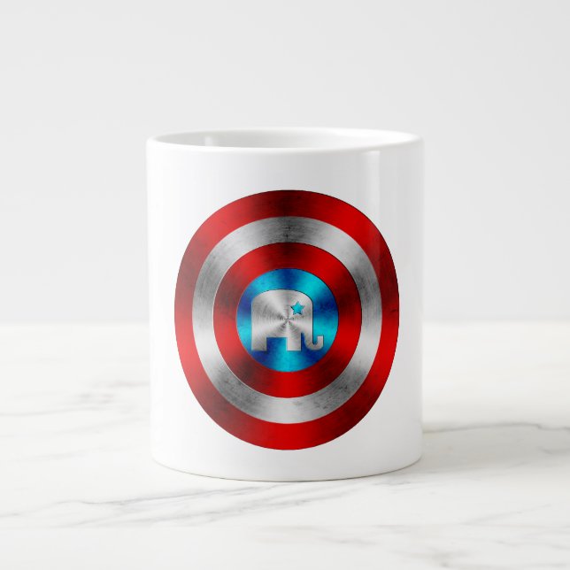 Caneca De Café Grande Escudo de Elefante Republicano (Frente)