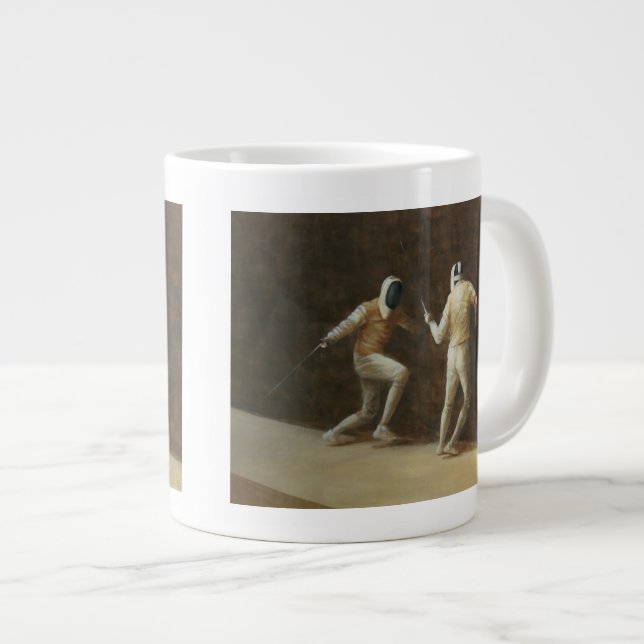 Caneca De Café Grande Esgrima (Frente Esquerda)