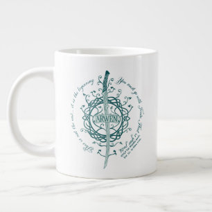 Caneca De Café Grande Espada Élfica ARWEN™ Citação