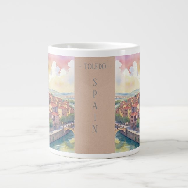 Caneca De Café Grande Espanha, Toledo, uma cidade renascentista com char (Frente)