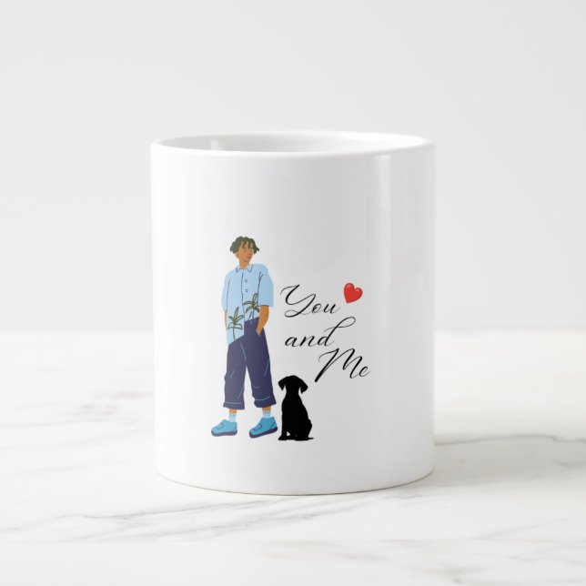 Caneca De Café Grande Especialidade Mug com muito amor (Frente)
