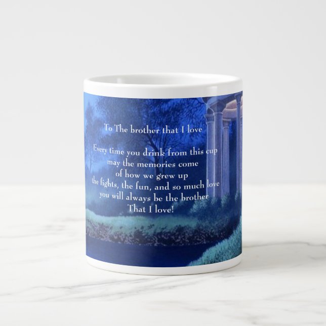 Caneca De Café Grande Especialty Mug para irmãos de irmãs! (Frente)