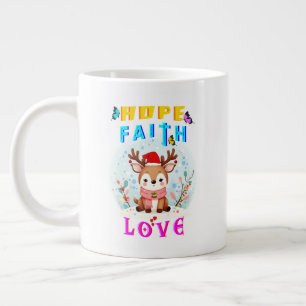 Caneca De Café Grande Esperança Fé Amor