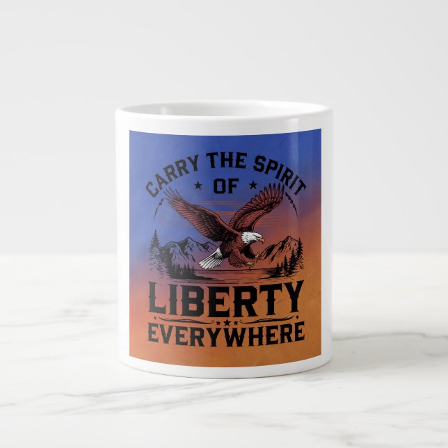 Caneca De Café Grande Espírito da Liberdade (Frente)