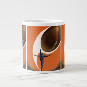 Caneca De Café Grande Esportes Antigos, Jogador de Futebol Americano Chu