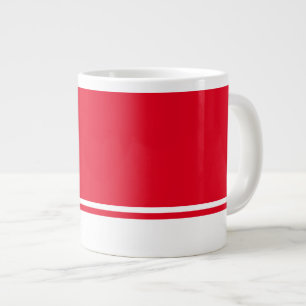 Caneca De Café Grande Esportes Brancos De Corrida Inferior Em Vermelho B