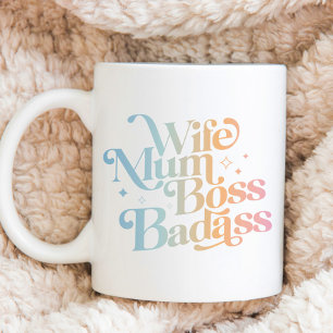 Caneca De Café Grande Esposa Mãe Chefe Durona Divertida Sarcástica Dia d