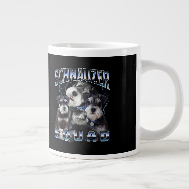 Caneca De Café Grande Esquadrão Schnauzer - Estilo Rap Bootleg (Direita)