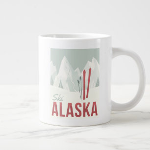 Caneca De Café Grande Esqui Alasca