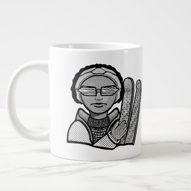 Caneca De Café Grande Esquiando no inverno (Esquerda)