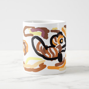 Caneca De Café Grande Esquilo de outono brinca