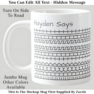 Caneca De Café Grande Essa Porra Mensagem Oculta 144GW Piada de Escritór