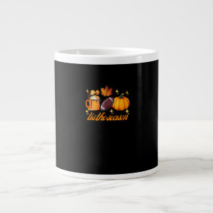Caneca De Café Grande Esta É A Época Pumpkin Leaf Latte Fall Graças