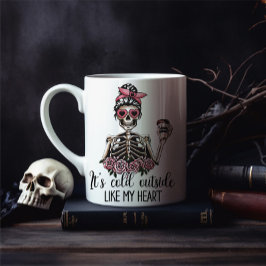 Caneca De Café Grande Está frio fora de Namorados