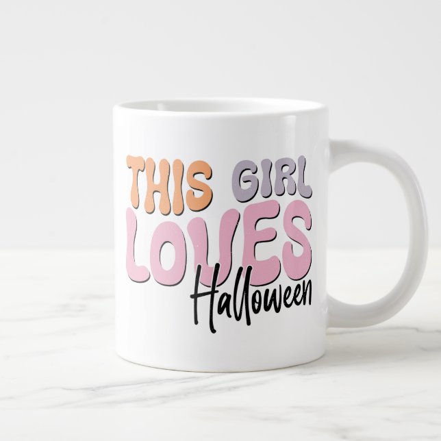 Caneca De Café Grande Esta Menina Adora Halloween (Direita)