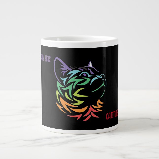 Caneca De Café Grande Esta Senhora tem Cattitude! (Frente)
