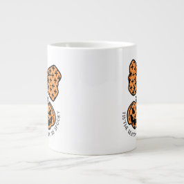 Caneca De Café Grande Estação Retro Coquette Pumpkins Spooky