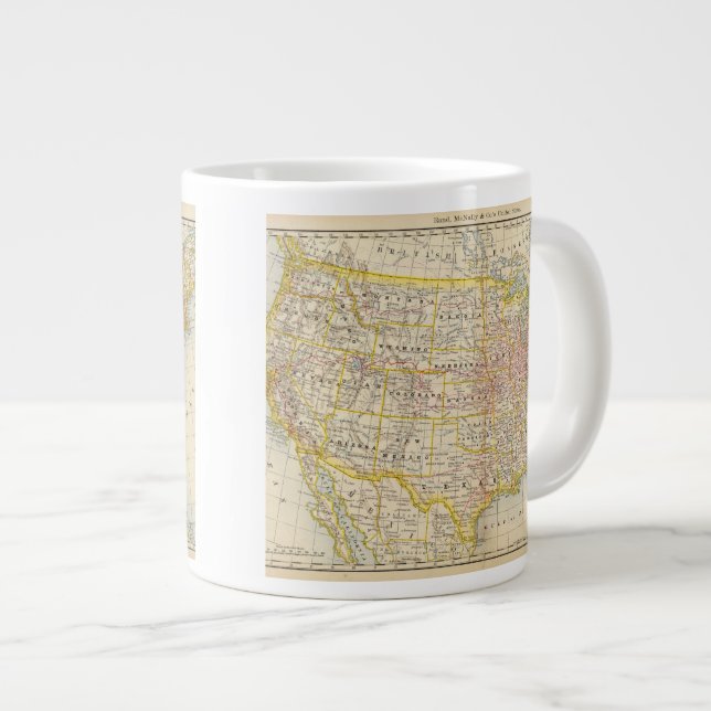Caneca De Café Grande Estados Unidos 4 (Frente Esquerda)