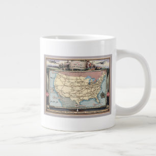 Caneca De Café Grande Estados Unidos mapeiam o Skyway via Air Express