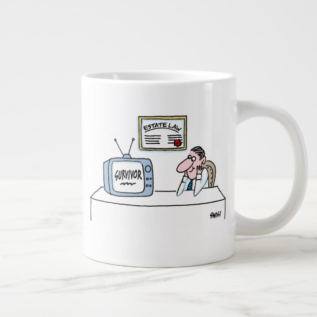 Caneca De Café Grande Estate Lawyer Probate Law Cartoon Funny Jumbo (Direita)