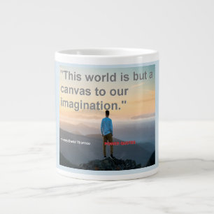 Caneca De Café Grande "Este mundo é apenas uma canvas para a nossa imag
