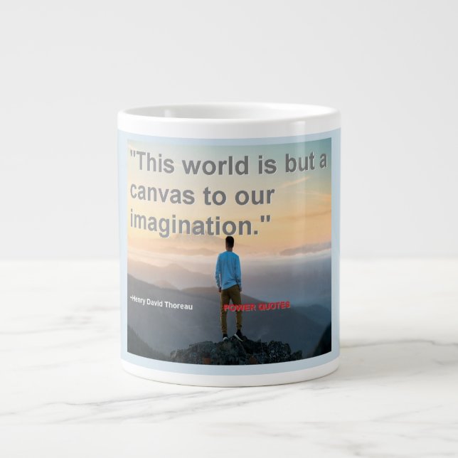 Caneca De Café Grande "Este mundo é apenas uma canvas para a nossa imagi (Frente)