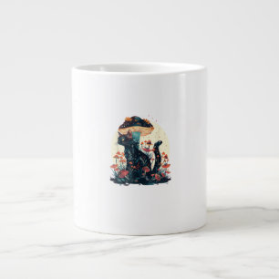 Caneca De Café Grande Estética Cottagecore Goblincore Cogumelo Fairycor